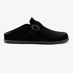 Larroudé Milan Clog In Black Suede size 6